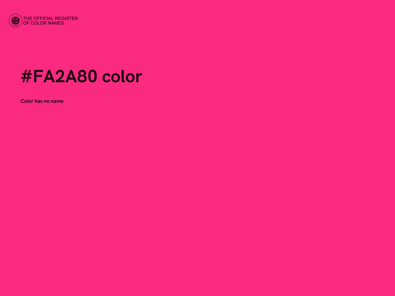 #FA2A80 color image