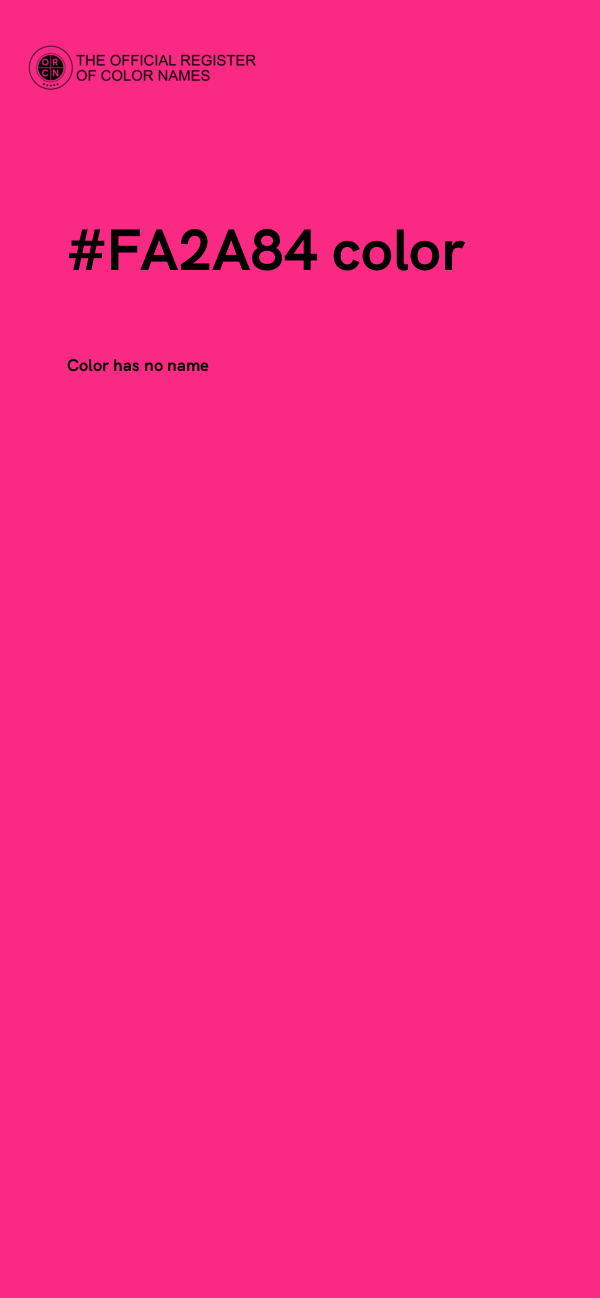 #FA2A84 color image