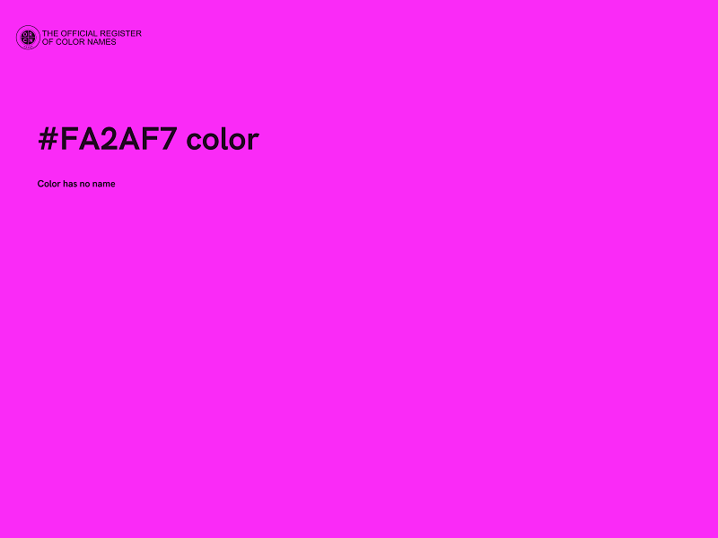 #FA2AF7 color image