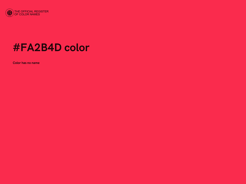 #FA2B4D color image