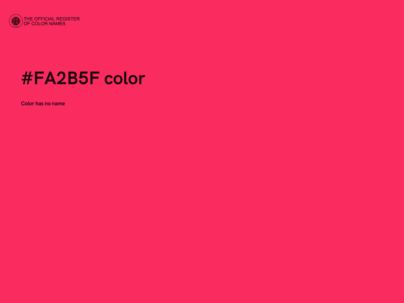 #FA2B5F color image