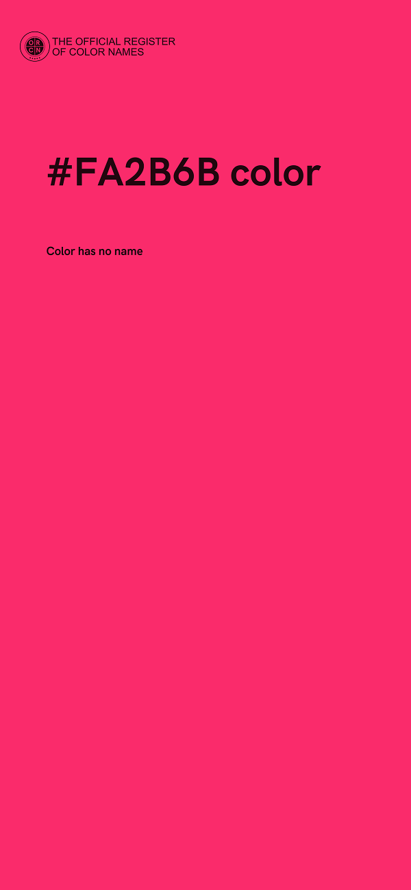 #FA2B6B color image
