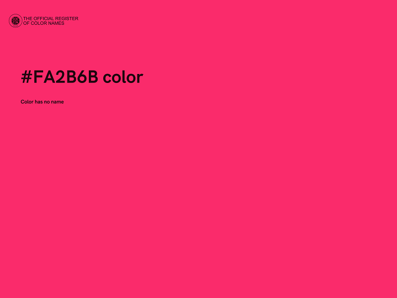 #FA2B6B color image