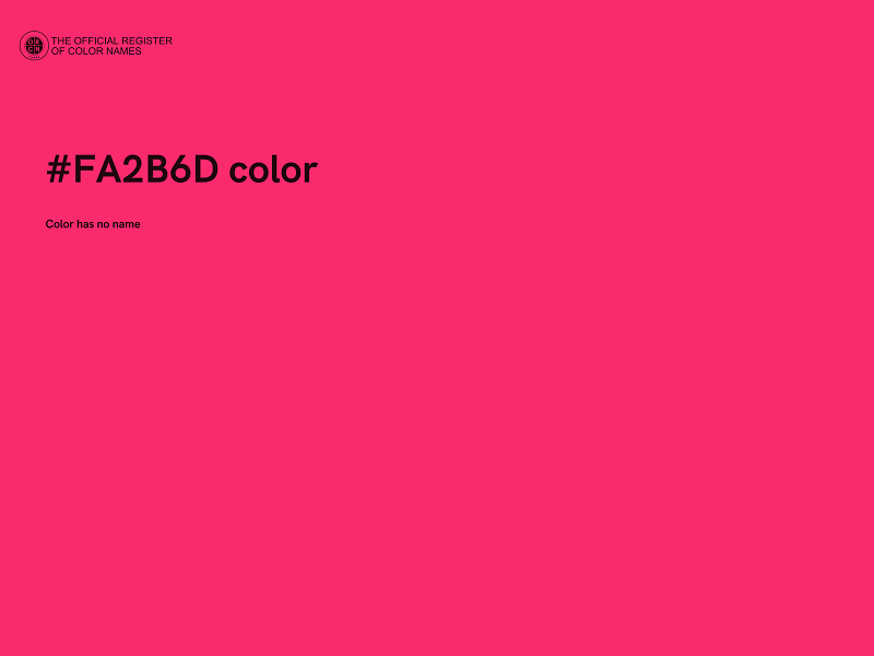 #FA2B6D color image