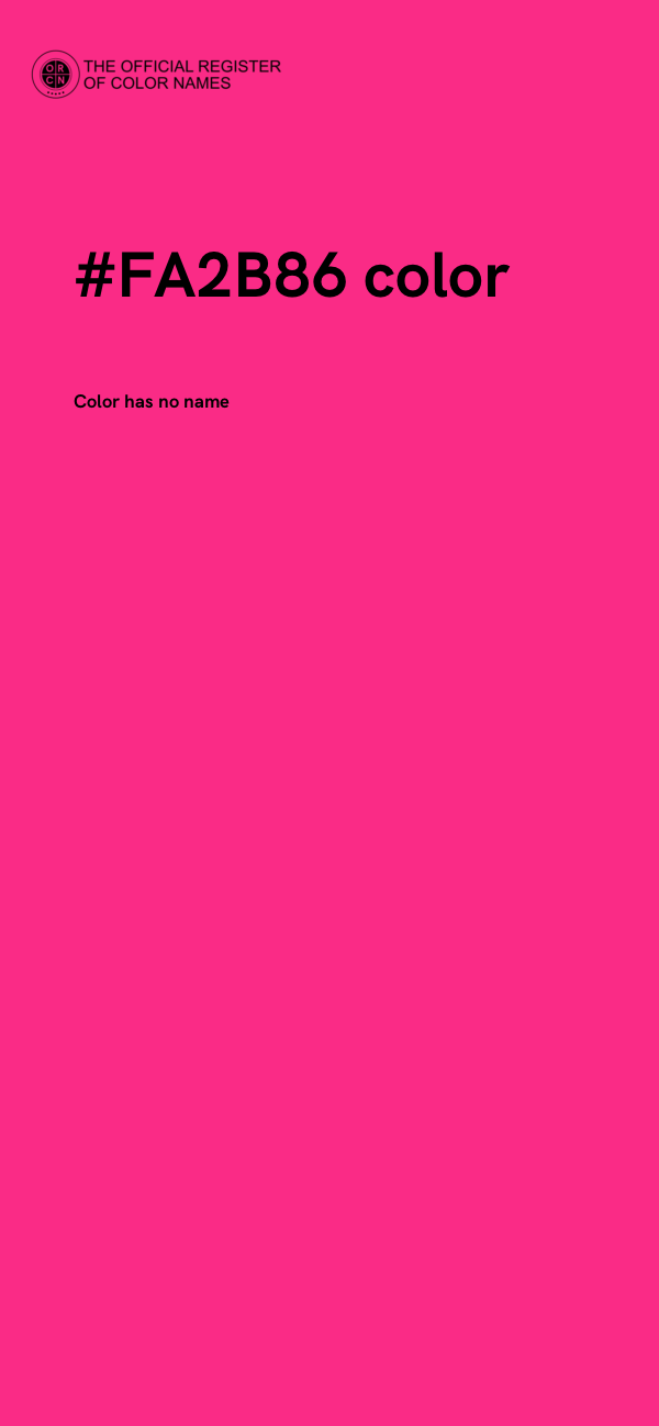 #FA2B86 color image