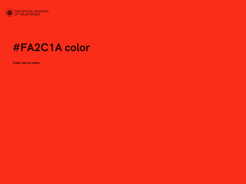 #FA2C1A color image