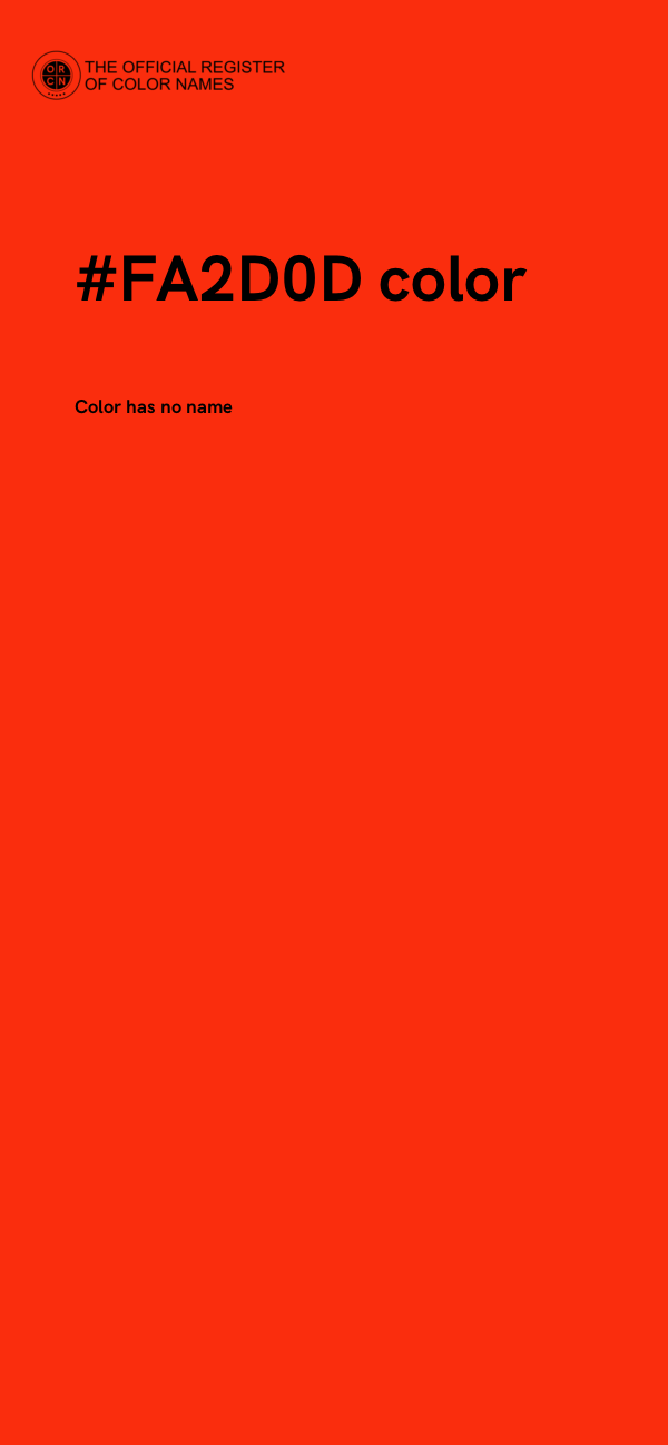 #FA2D0D color image