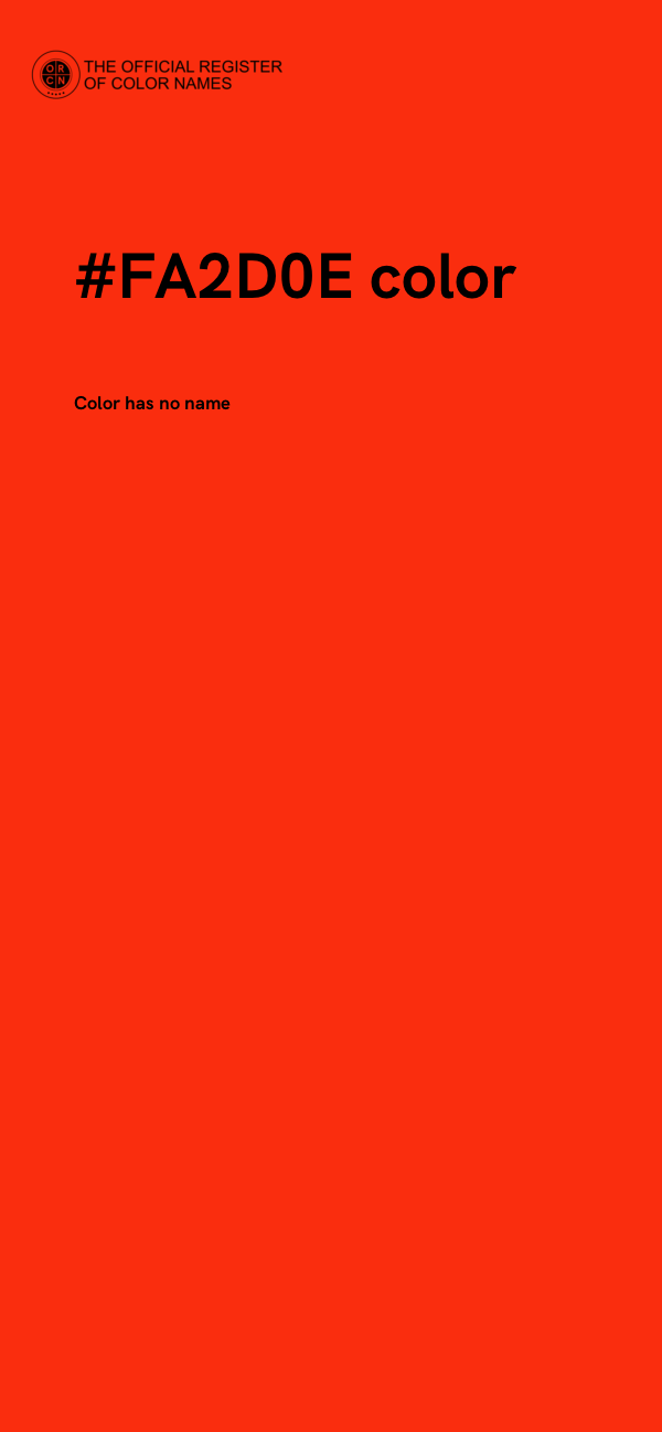 #FA2D0E color image