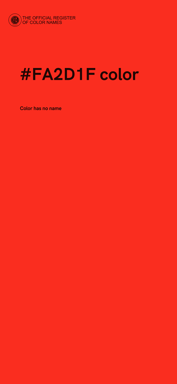 #FA2D1F color image