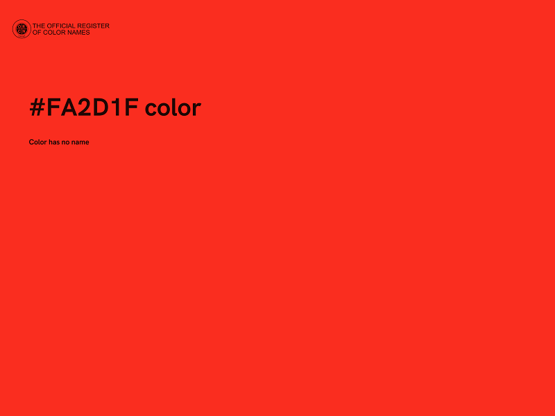 #FA2D1F color image