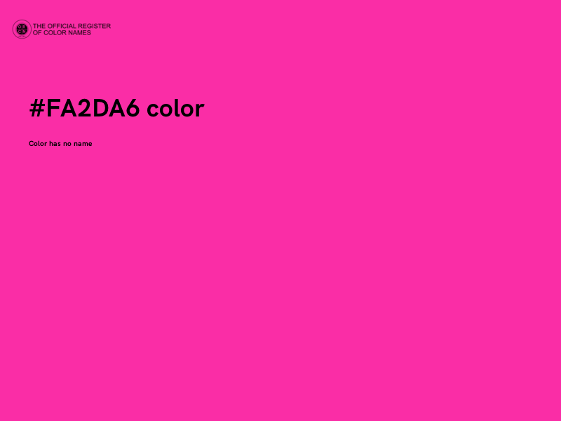 #FA2DA6 color image