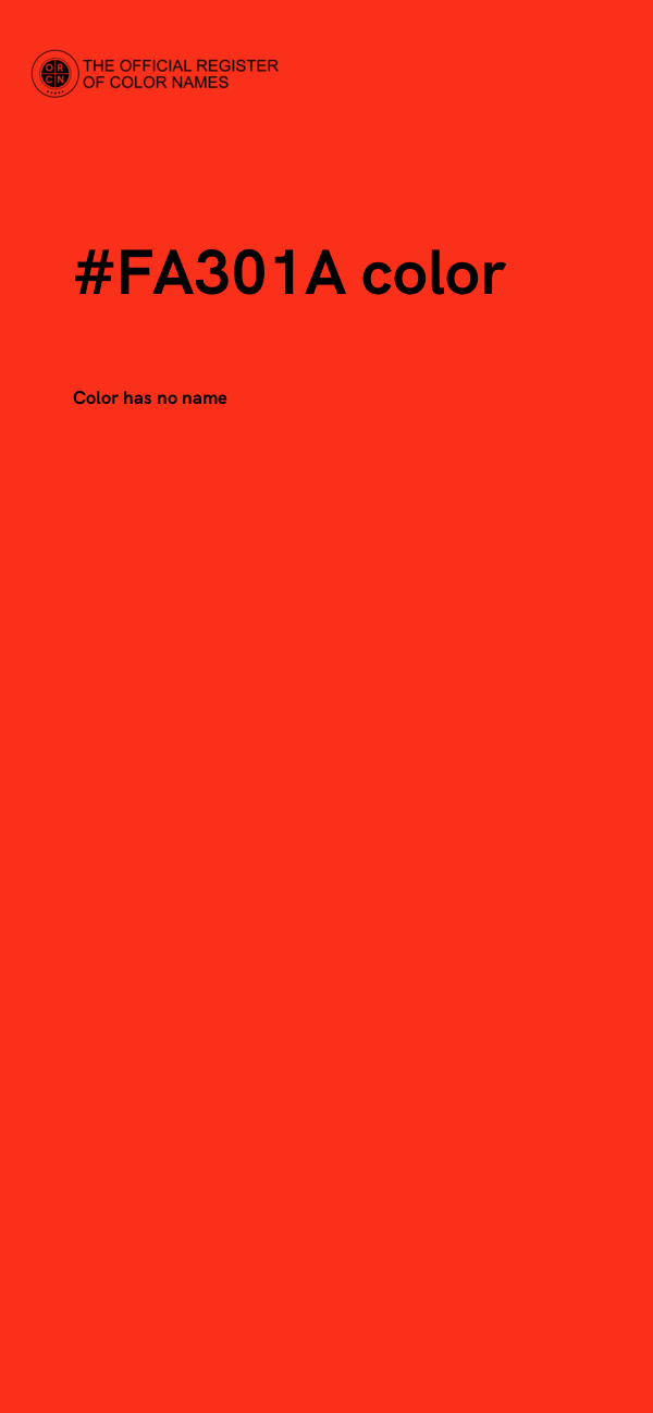 #FA301A color image