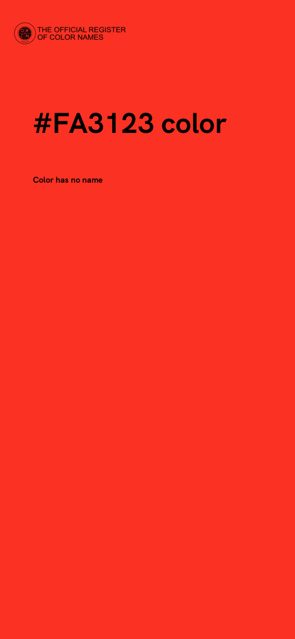 #FA3123 color image