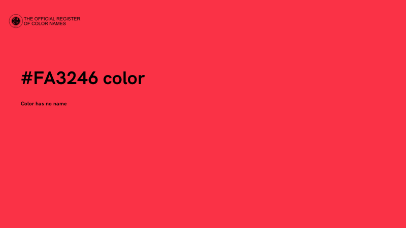 #FA3246 color image