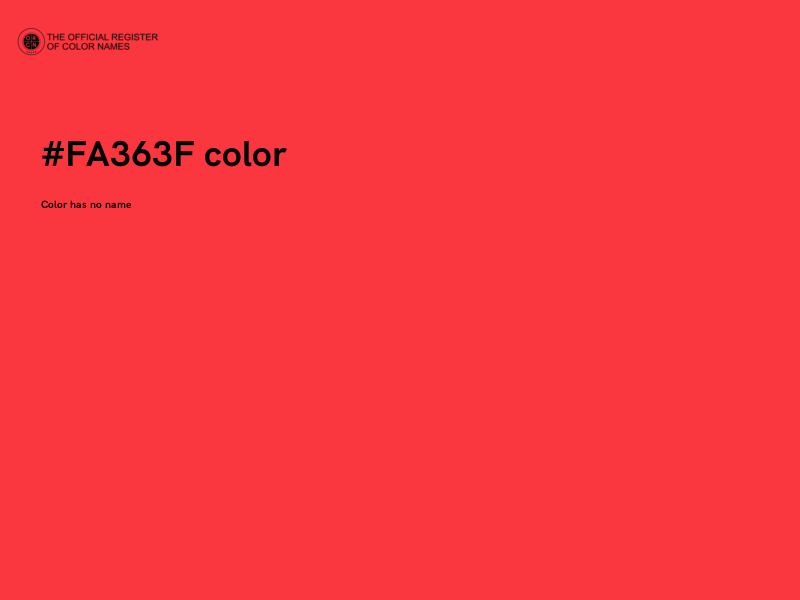 #FA363F color image