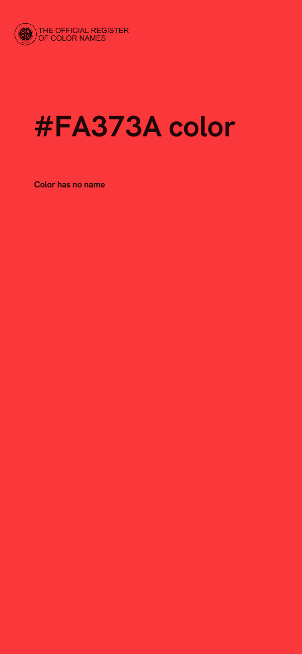 #FA373A color image