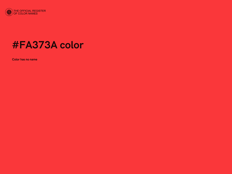 #FA373A color image