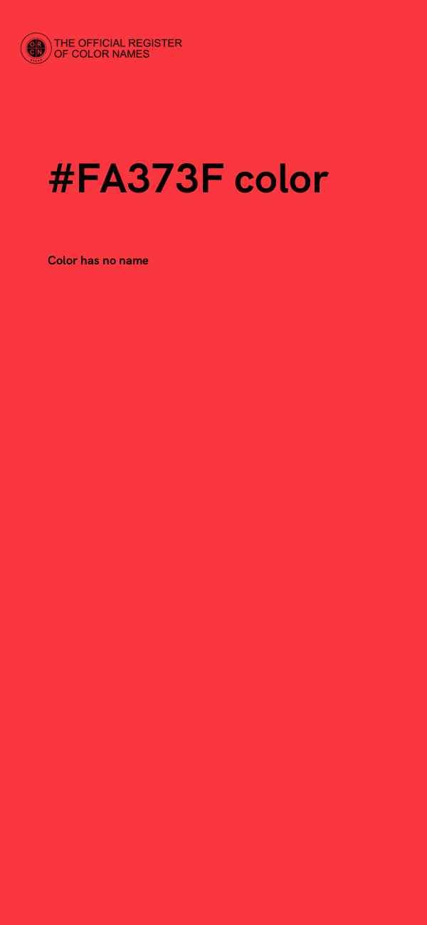 #FA373F color image