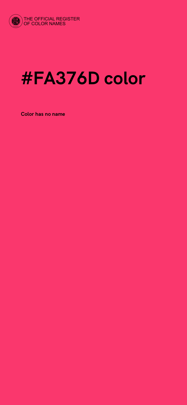 #FA376D color image