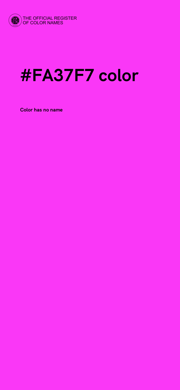 #FA37F7 color image