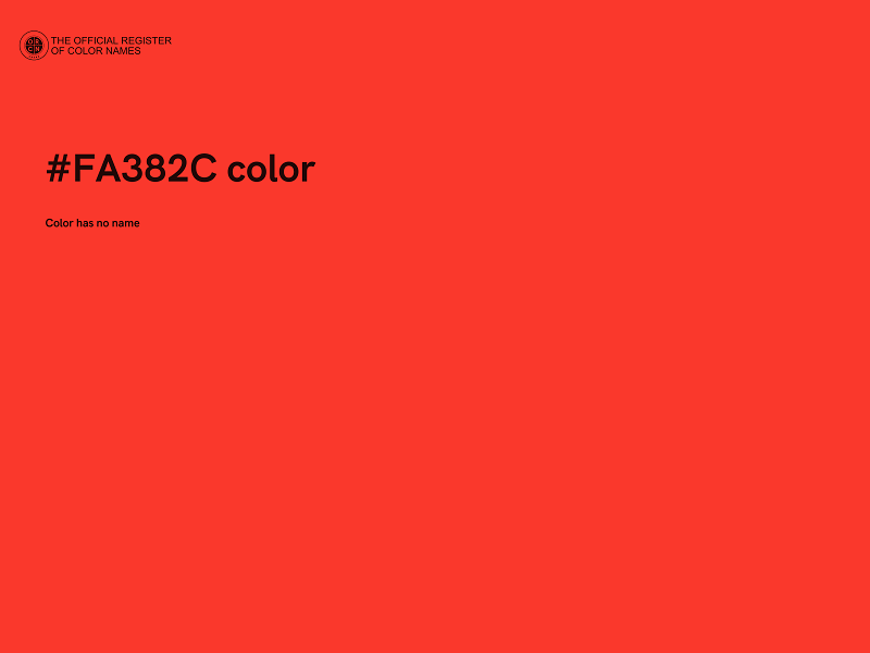 #FA382C color image