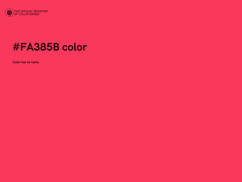 #FA385B color image