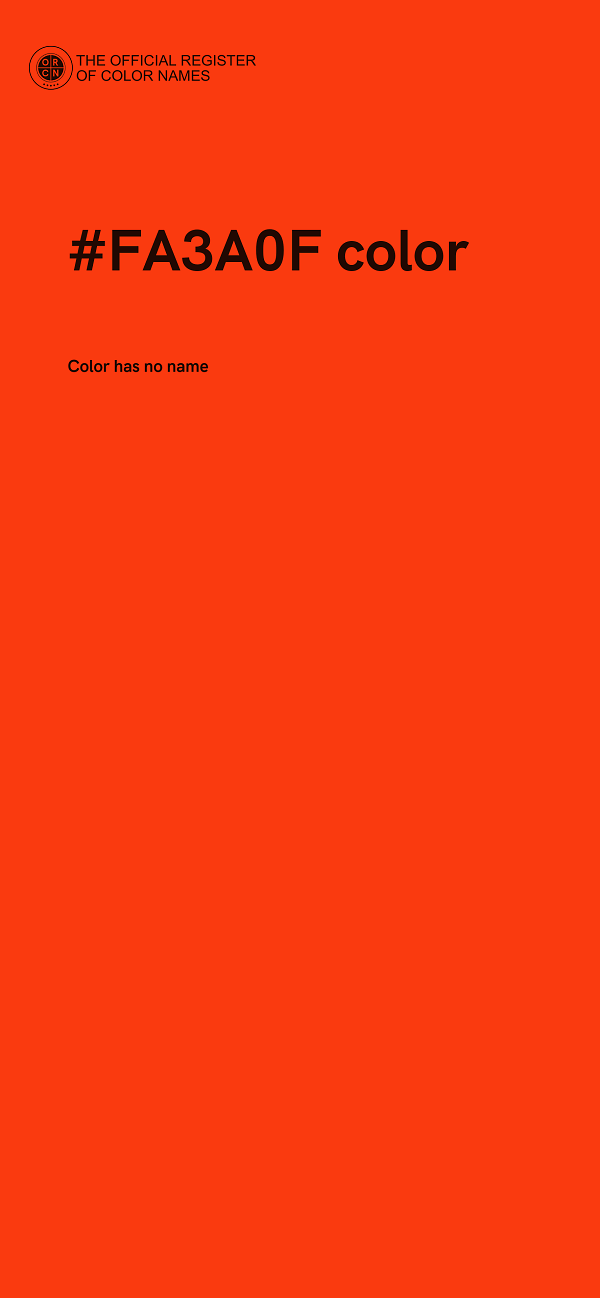 #FA3A0F color image