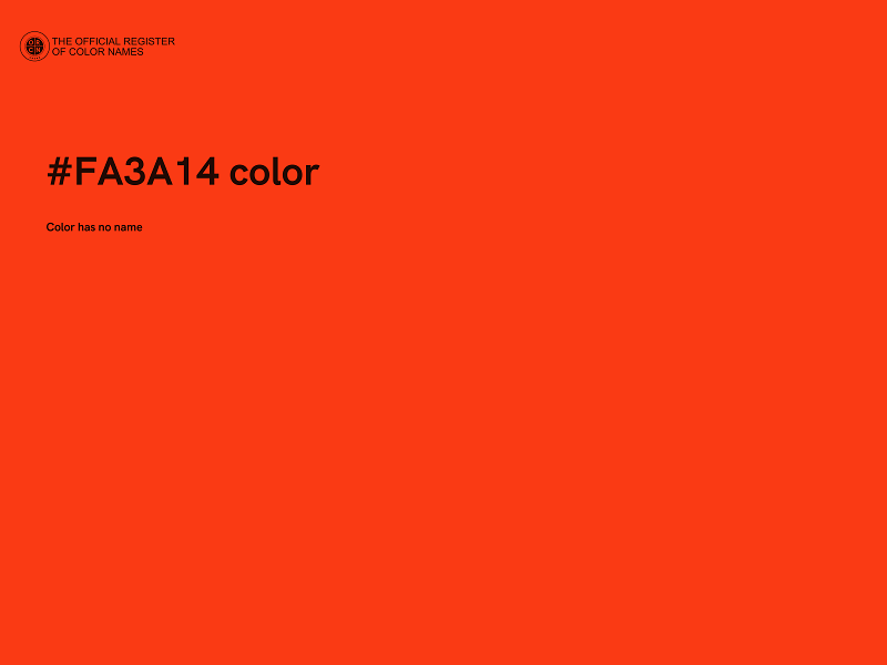 #FA3A14 color image