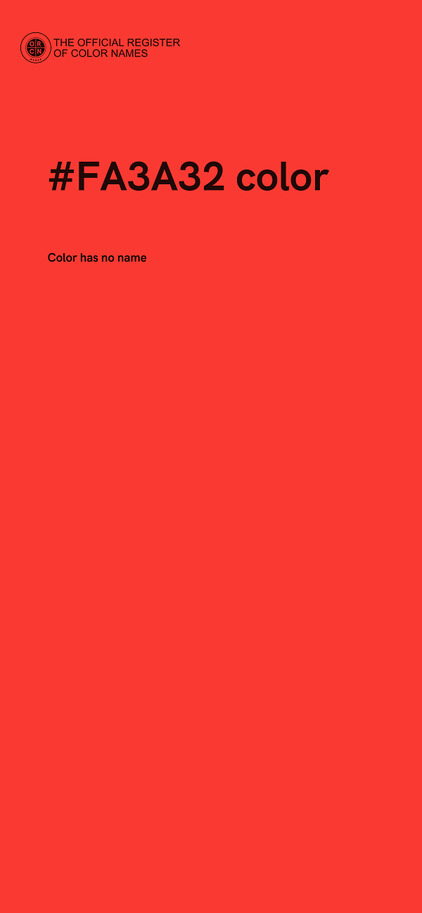 #FA3A32 color image