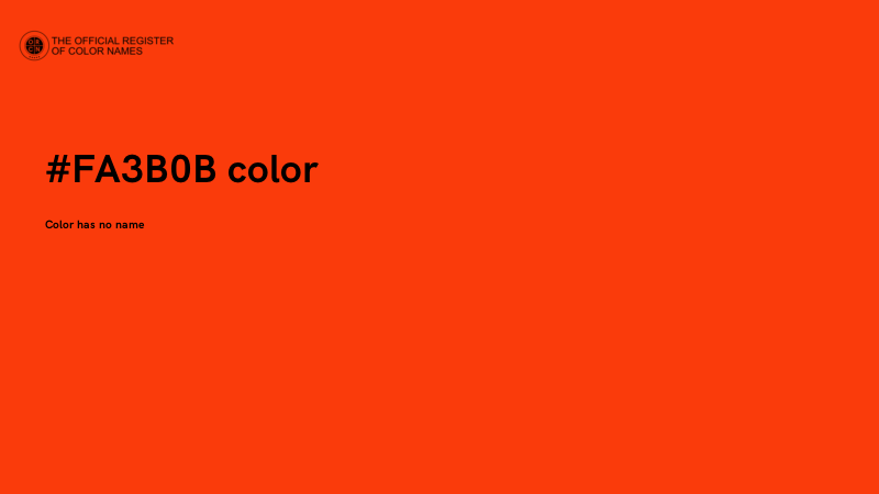 #FA3B0B color image