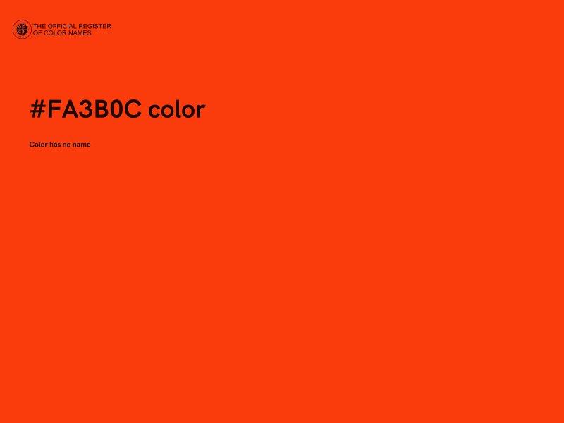 #FA3B0C color image