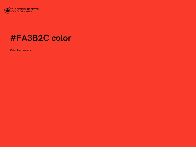 #FA3B2C color image