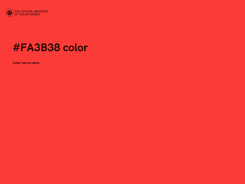 #FA3B38 color image