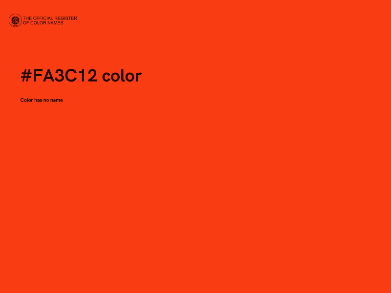#FA3C12 color image