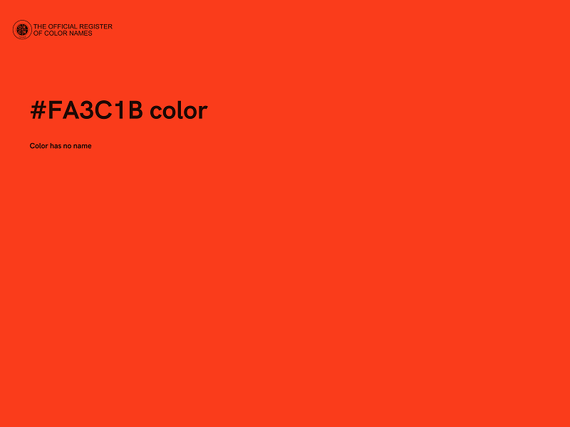 #FA3C1B color image