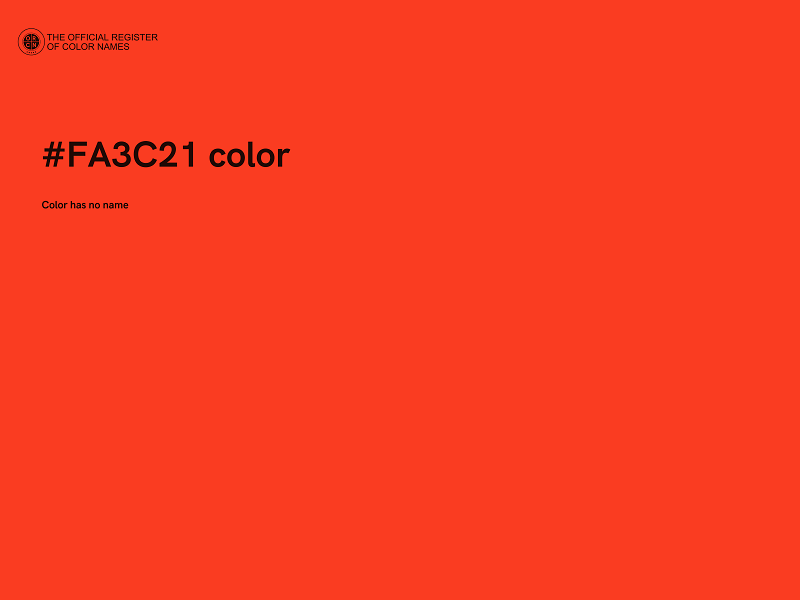 #FA3C21 color image