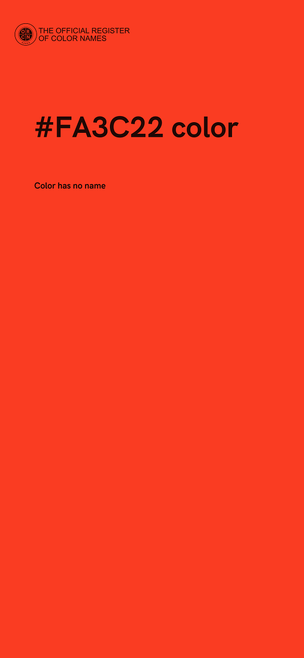 #FA3C22 color image