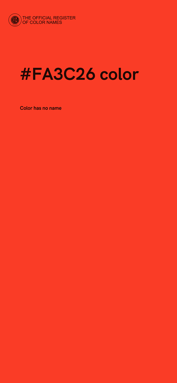 #FA3C26 color image