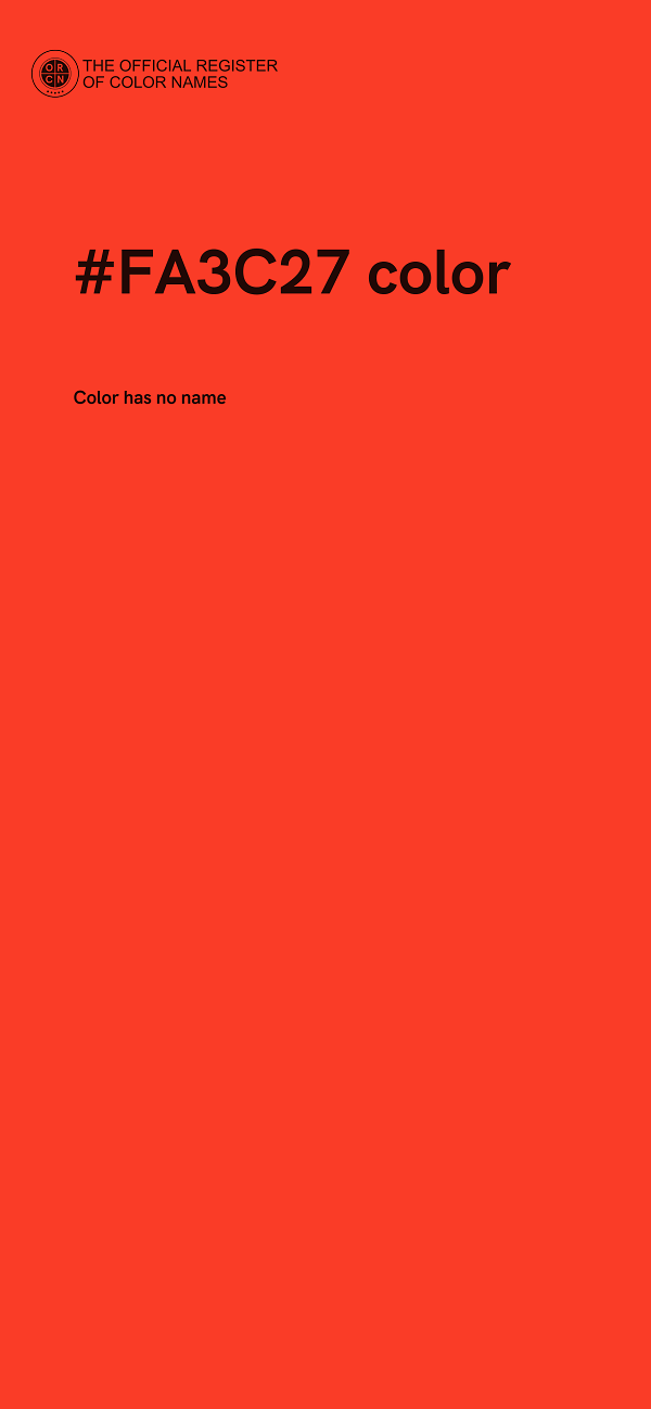 #FA3C27 color image