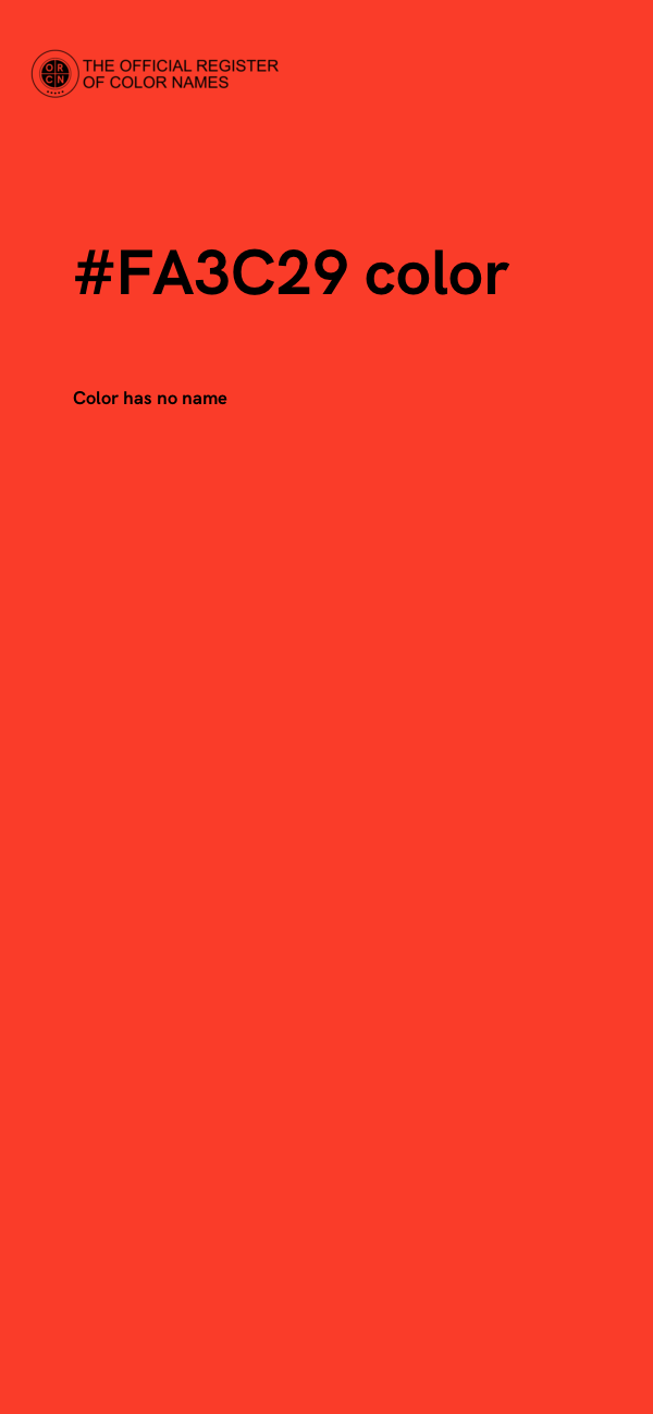 #FA3C29 color image