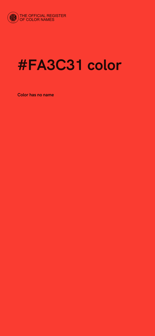#FA3C31 color image