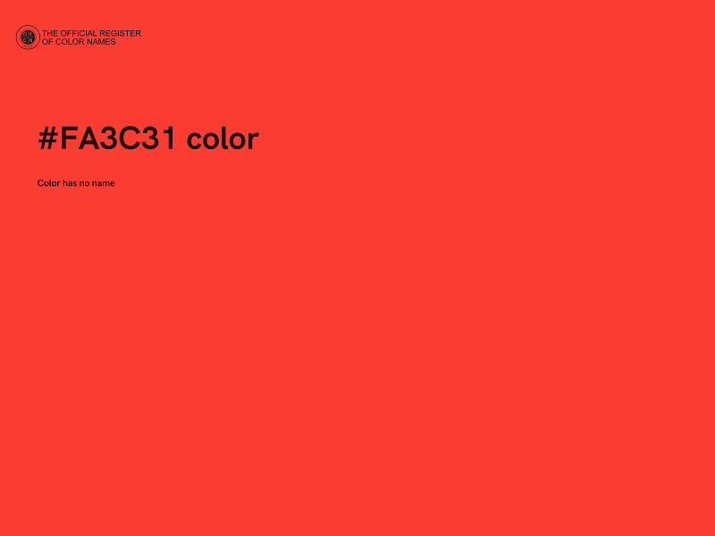 #FA3C31 color image