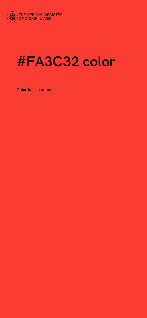 #FA3C32 color image