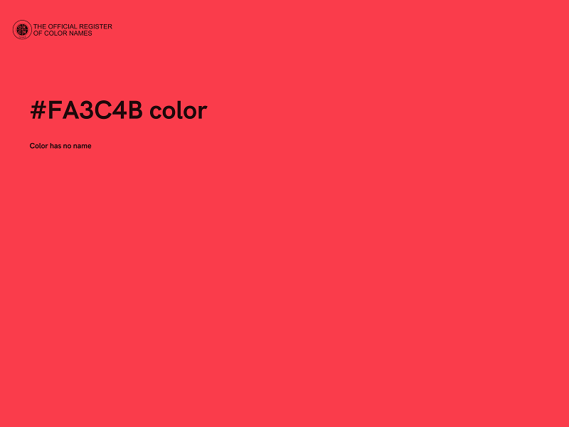 #FA3C4B color image