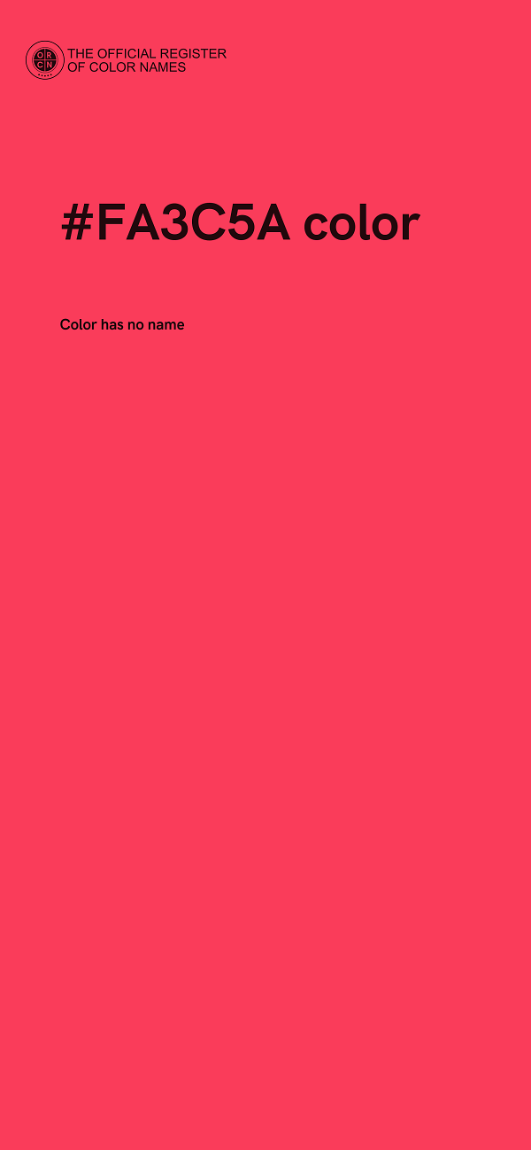 #FA3C5A color image