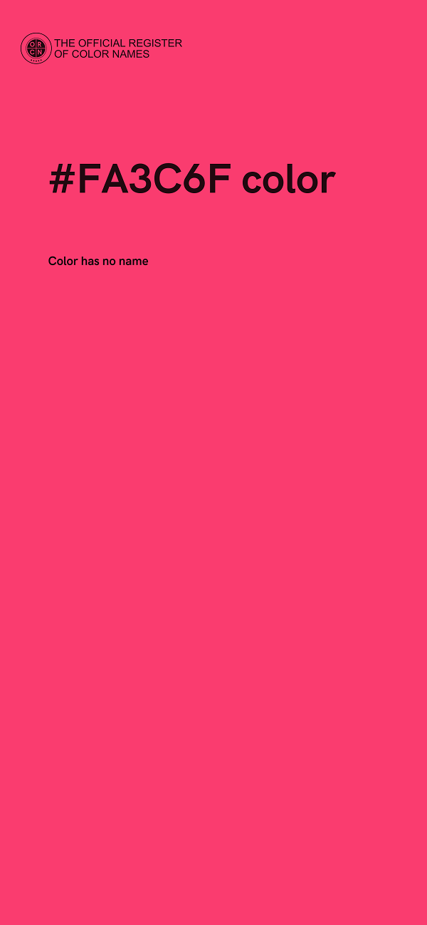 #FA3C6F color image