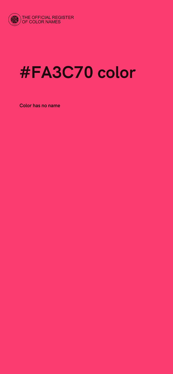 #FA3C70 color image