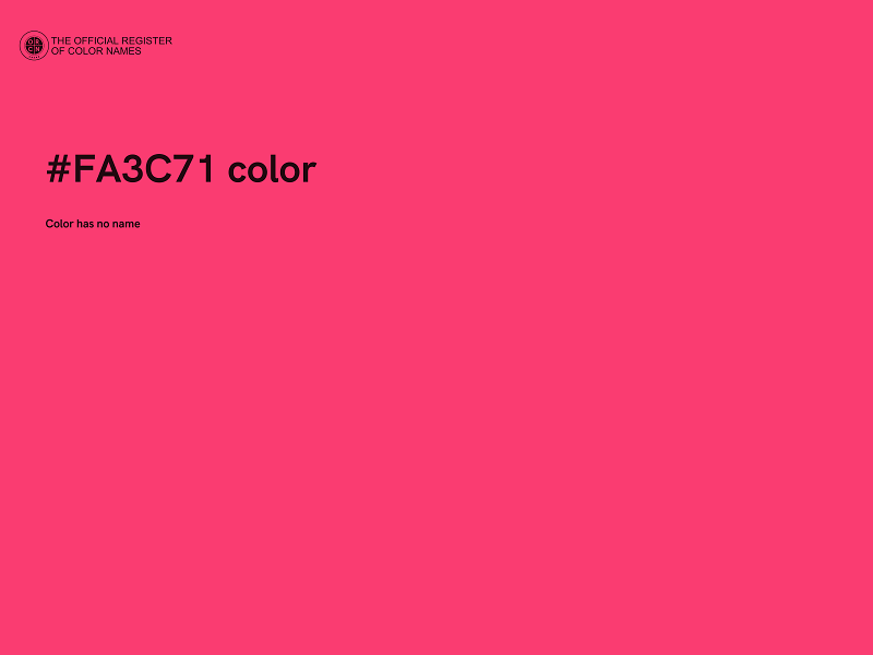 #FA3C71 color image