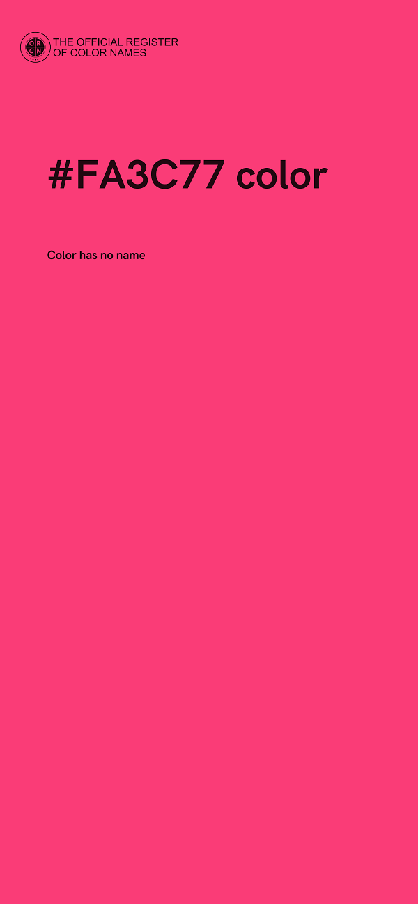 #FA3C77 color image