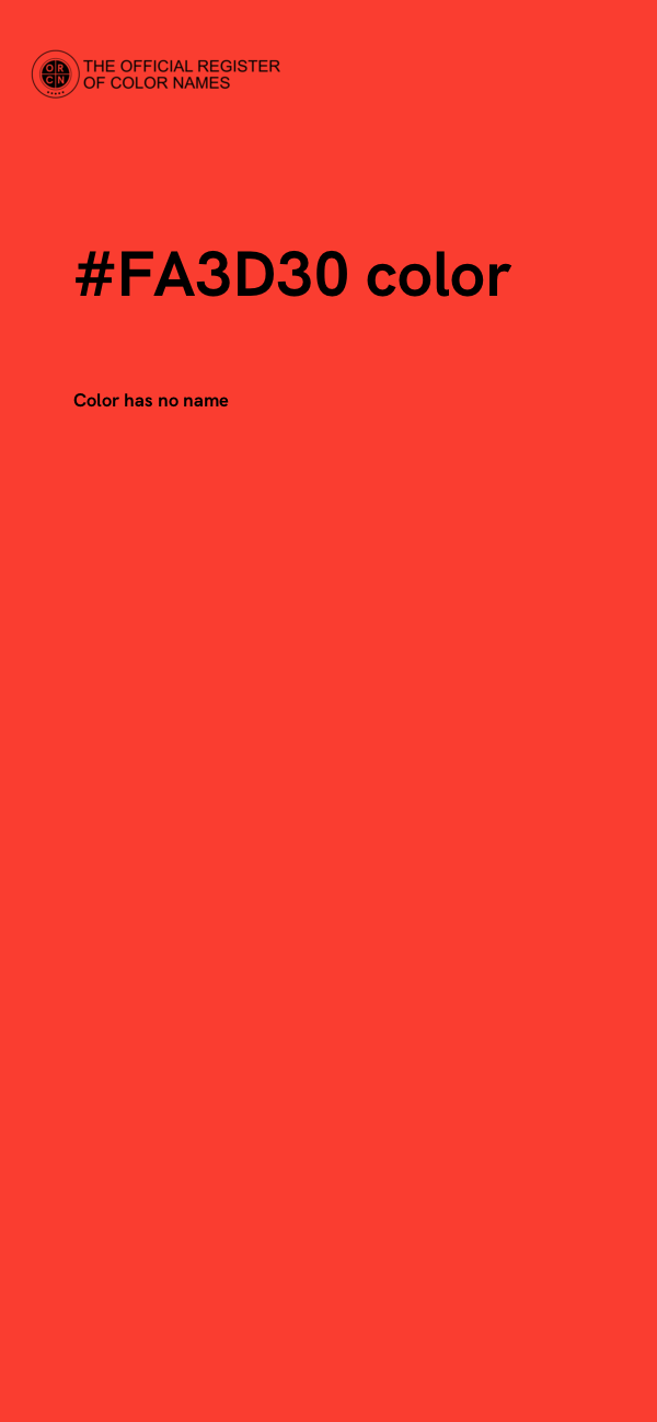 #FA3D30 color image